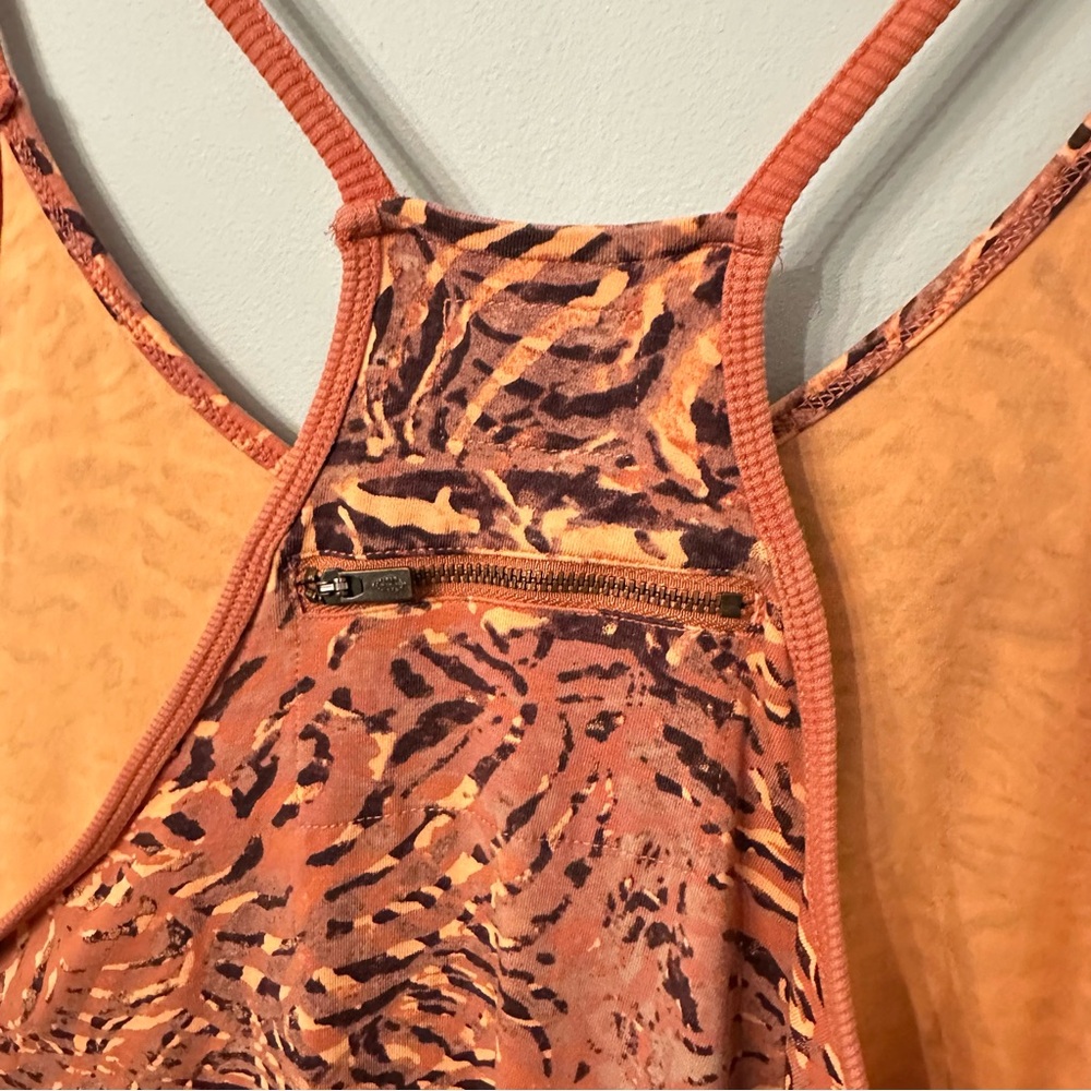 Free People Hot Shot Onesie Jumpsuit Size XS Orange Coral Printed Movement - Picture 4 of 11